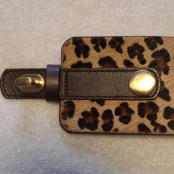 Worth leather pony hair belt gold tone hardware. Size small. - Picture 6 of 11